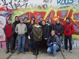 2015 winter Leipzig group at the Berlin Wall
