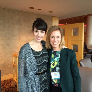 Dr. Joan L. Brown and UD alumna Dr. Alexandra Saum-Pascual at the 2014 MLA convention in Vancouver