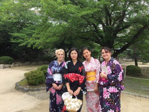 Summer 2015 Kobe students in traditional Japanese attire - Copy