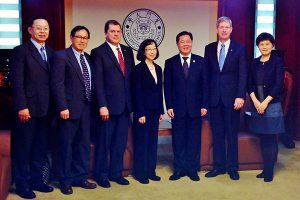 UD administrators met with Xiamen University's president, Zhu Chongshi, as part of a special invitation to the university's 95th anniversary celebration.