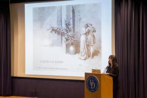 shots of LLC's distinguished lecture by Dr. Marina Brownlee