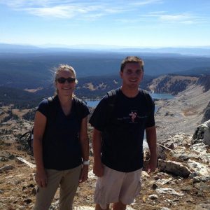 Dr. Annette Giesecke and Michael Curran in the Wyoming Mountains