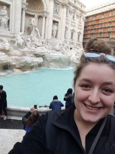 Danielle Leppo at the Trevi fountain in Rome